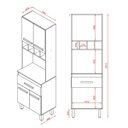 Ver mais imagens de Kit Cozinha Compacta Vitória 178 cm 5 Portas 4 Gavetas Moblis: Branco