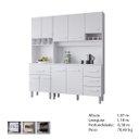 Ver imagem 5 de Kit Cozinha Compacta Vitória 178 cm 5 Portas 4 Gavetas Moblis: Branco