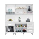 Ver imagem 4 de Kit Cozinha Compacta Vitória 178 cm 5 Portas 4 Gavetas Moblis: Branco