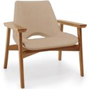 Ver imagem 1 de Poltrona Decorativa para Sala de Estar Living Base Madeira Becker L02 Linho Bege Escuro - Lyam Decor