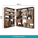 Ver imagem 4 de Closet Canto 4 Gavetas Alasca Freijó Carraro