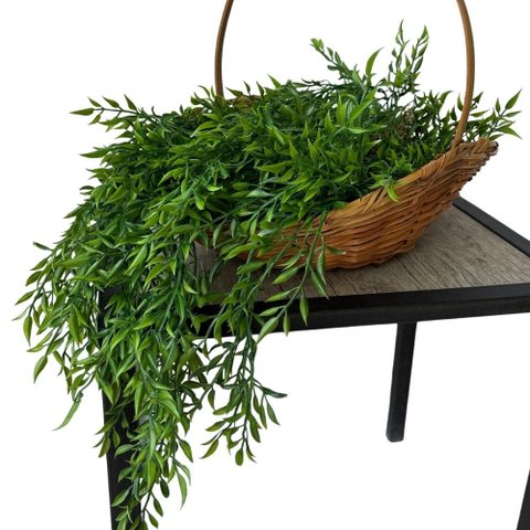 Kit 5 Pendentes de Capim Artificial Premium 75cm Volume Natural para Decoração Moderna