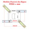 SUPORTE TV 10" a 42" VESA 200X200 2 MOVIMENTOS - Branco - 7