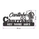 Ver imagem 2 de Placa Quadro Cantinho do Churrasco Personalizada Mdf 60x30cm