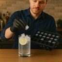 Ver imagem 4 de Kit 5 Formas de Gelo Silicone 24 Cubos Preto Weck Maleável Bar Restaurantes