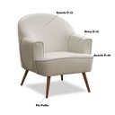 Ver imagem 3 de Poltrona Decorativa Pérola Pés Palito Veludo Bege