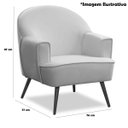 Ver imagem 4 de Poltrona Decorativa Pérola Pés Palito Veludo Bege