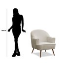 Ver imagem 5 de Poltrona Decorativa Pérola Pés Palito Veludo Bege