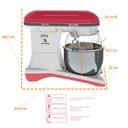 Ver imagem 7 de Batedeira Planetária Profissional Eclair 10 Velocidades 5l 1500w Bp-500 Vermelha Bivolt - Braesi