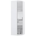 Ver imagem 1 de Guarda Roupa Canto Obliquo 70cm Espelho Taiga Branco L01 - Mpozenato