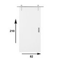 Ver imagem 3 de Porta Correr Lisa Prime Trilho Aparente Concha 82x210cm Direito Branco Rodam