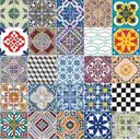 Ver imagem 1 de Kit Adesivo Decorativo para Parede Azulejo Português / Retro Fama Adesivos Adesivo Azulejo Kit