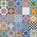 Ver imagem 1 de Kit Adesivo Decorativo para Parede Azulejo Português / Retro Fama Adesivos Adesivo Azulejo Kit