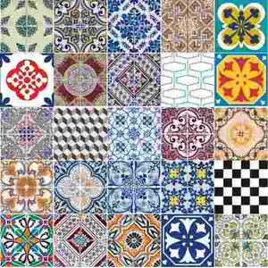 Kit Adesivo Decorativo para parede Azulejo Português / Retro Fama Adesivos Adesivo Azulejo Kit
