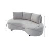 Sofa Orgânico Curvo Feijão 195cm Boucle Branco Venus Estofama - 3