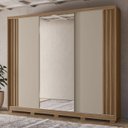 Ver imagem 2 de Guarda Roupa Casal 260cm 3 Portas Cali Carvalho/fendi Z17 - Mpozenato