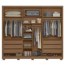 Ver imagem 5 de Guarda Roupa Casal 260cm 3 Portas Cali Carvalho/fendi Z17 - Mpozenato
