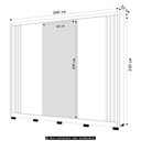 Ver imagem 4 de Guarda Roupa Casal 260cm 3 Portas Cali Carvalho/fendi Z17 - Mpozenato