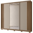 Ver imagem 1 de Guarda Roupa Casal 260cm 3 Portas Cali Carvalho/fendi Z17 - Mpozenato
