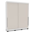 Ver imagem 2 de Guarda-Roupa 2 Portas de Correr Madri Bege/Creme/Branco