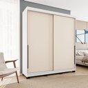 Ver imagem 1 de Guarda-Roupa 2 Portas de Correr Madri Bege/Creme/Branco