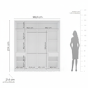 Ver imagem 3 de Guarda-Roupa 2 Portas de Correr Madri Bege/Creme/Branco