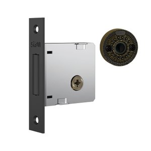 Fechadura de Segurança Trava Auxiliar 1004 Tetra Chave Roseta Redonda Colonial 40mm Stam