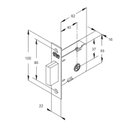 Ver imagem 2 de Fechadura de Segurança Trava Auxiliar 1004 Tetra Chave Roseta Redonda Colonial 40mm Stam