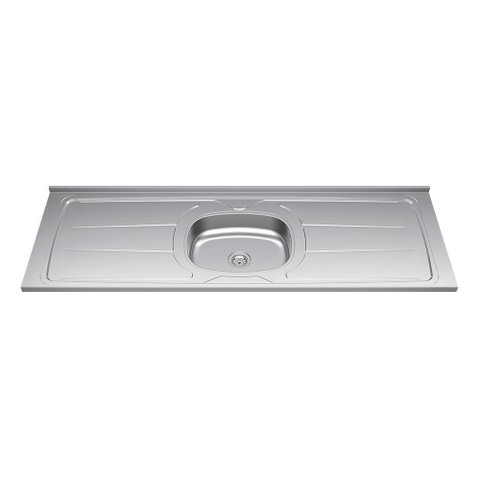 Pia de Cozinha Plus 30 de 160x53 Cinza com Cuba Concreto Aerado Ghel Plus