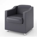 Ver imagem 2 de Kit 8 Poltronas Decorativa Reforçada Recepção Clinica Salão Courino:cinza