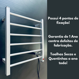 Toalheiro Térmico Concept Cinza Alumínio 220v - Fio Lado Direito - 3