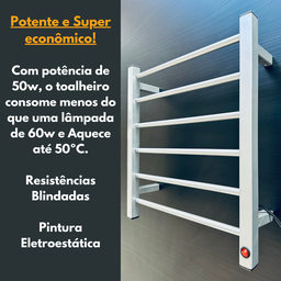 Toalheiro Térmico Concept Cinza Alumínio 220v - Fio Lado Direito - 2