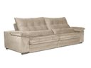 Ver imagem 1 de Sofá Retrátil Reclinável 2,10m com Molas e Espuma D33 Biondi Veludocristal - Netsofas - Areia