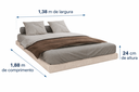 Ver imagem 3 de Base Cama Box Casal Flutuante 1,38 x 1,88 - Bege