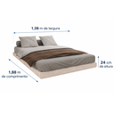 Ver imagem 3 de Base Cama Box Casal Flutuante 1,38 x 1,88 - Bege