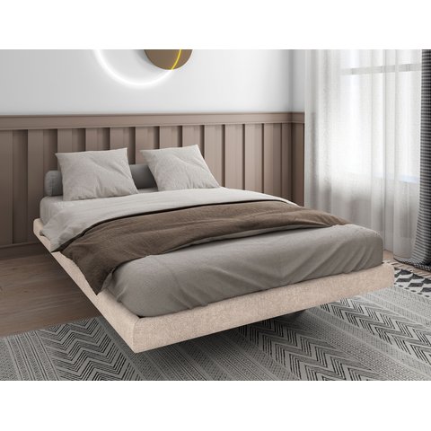 Base Cama Box Casal Flutuante 1,38 x 1,88 - Bege