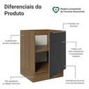 Ver imagem 3 de Balcão de Cozinha 60 Cm 1 Porta (sem Tampo) Rustic/preto Lux Madesa Rustic/preto