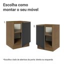 Ver imagem 4 de Balcão de Cozinha 60 Cm 1 Porta (sem Tampo) Rustic/preto Lux Madesa Rustic/preto