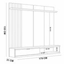Ver imagem 6 de Painel para TV 75 pol com Bancada Suspensa 179cm Telles L05 Jequitibá Off White Fosco - Lyam Decor