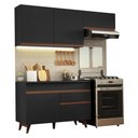 Ver imagem 3 de Armário de Cozinha Compacta 190cm Preto Reims Madesa 04