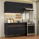 Ver imagem 1 de Armário de Cozinha Compacta 190cm Preto Reims Madesa 04