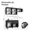 Ver imagem 4 de Armário de Cozinha Compacta 190cm Preto Reims Madesa 04