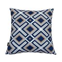 Ver imagem 2 de Almofadas Cheias para Sofá Impermeável Geométrica Azul Kit 2 45CMX45CM