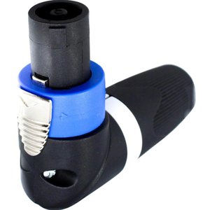 Conector Speakon 90° 4 Polos Pgsp0005 Preto/azul Storm - Pct / 10