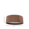 Plafon Wood Redondo 35cm Preto - 3