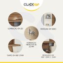 Ver imagem 5 de Estante Home TV até 65’’ Para Sala Dallas 209 Cm MDP Flex 3D Off White Mocaccino - ClickLar