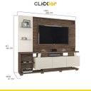 Ver imagem 4 de Estante Home TV até 65’’ Para Sala Dallas 209 Cm MDP Flex 3D Off White Mocaccino - ClickLar