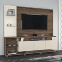 Ver imagem 2 de Estante Home TV até 65’’ Para Sala Dallas 209 Cm MDP Flex 3D Off White Mocaccino - ClickLar