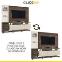 Ver imagem 3 de Estante Home TV até 65’’ Para Sala Dallas 209 Cm MDP Flex 3D Off White Mocaccino - ClickLar