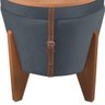Puff Baú Multifuncional Tampo Amadeirado Veludo Chumbo - 5